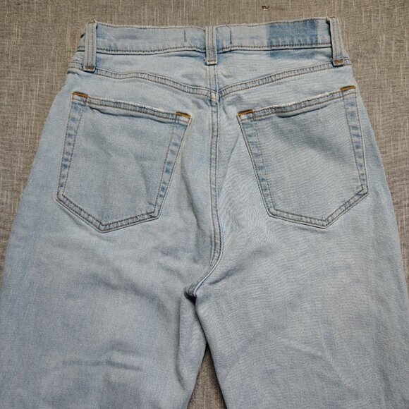 Abercrombie Fitch Curve Love Jeans Womens Ultra High Rise Ankle Straight Baggy - Picture 9 of 12